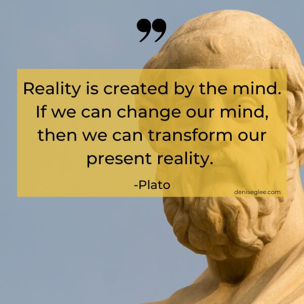 A quote from plato about reality and the mind.