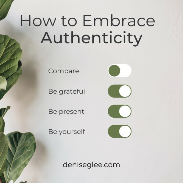 A plant with some green leaves and the words how to embrace authenticity