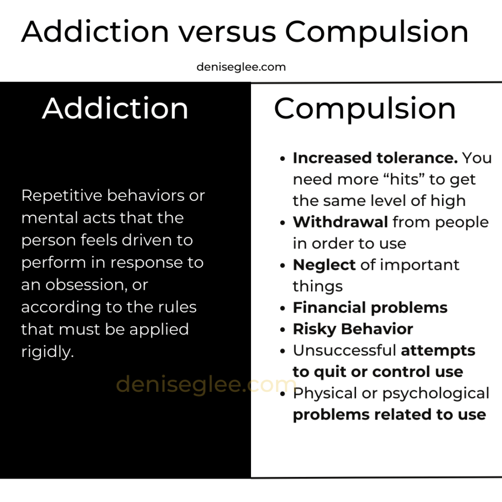 A black and white picture of two different types of addiction.