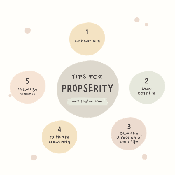 A circle with the words tips for propserity written in it.