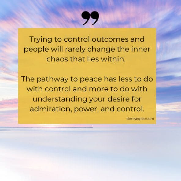 A quote about control and the inner chaos.