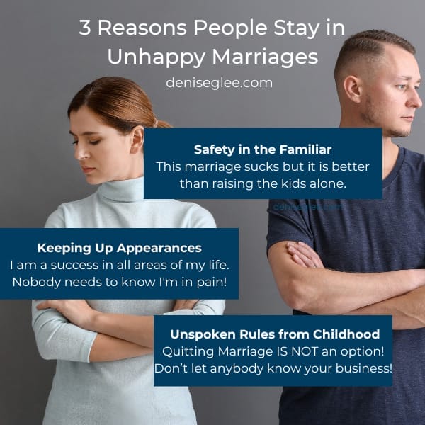 A man and woman are standing in front of each other. Three reasons why people are unhappy in marriage.