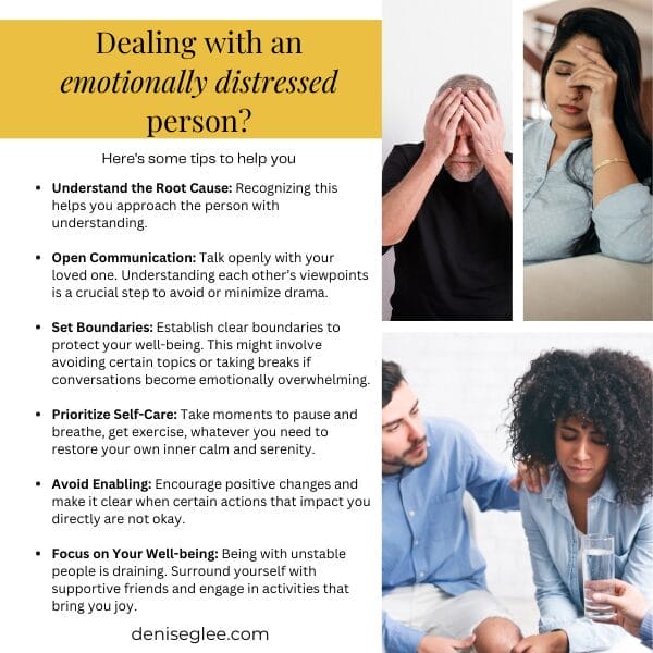 dealing with an emotionally distressed person? these tips will help.