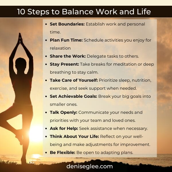 10 Steps to Balance Work and Life