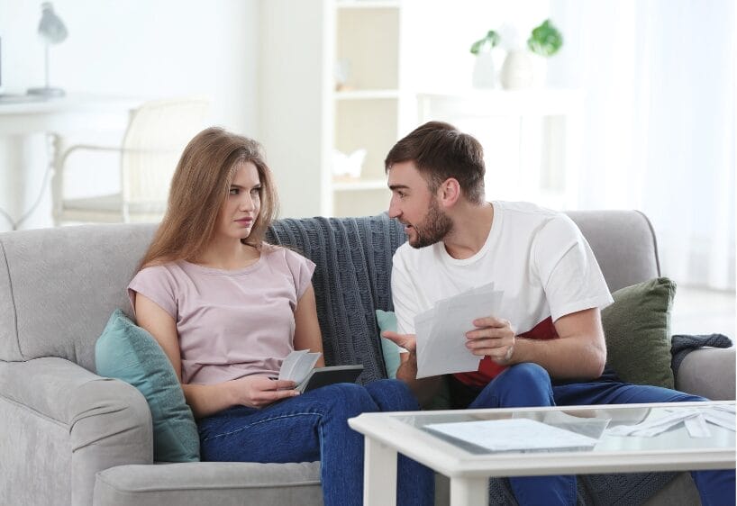 couple arguing over money