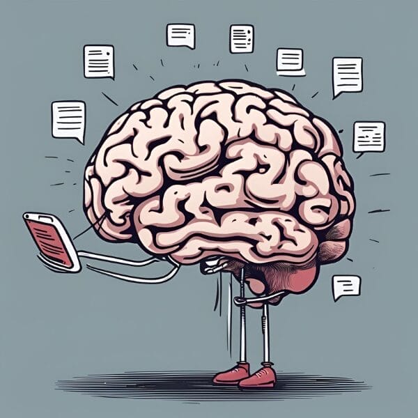 image of a brain reading things