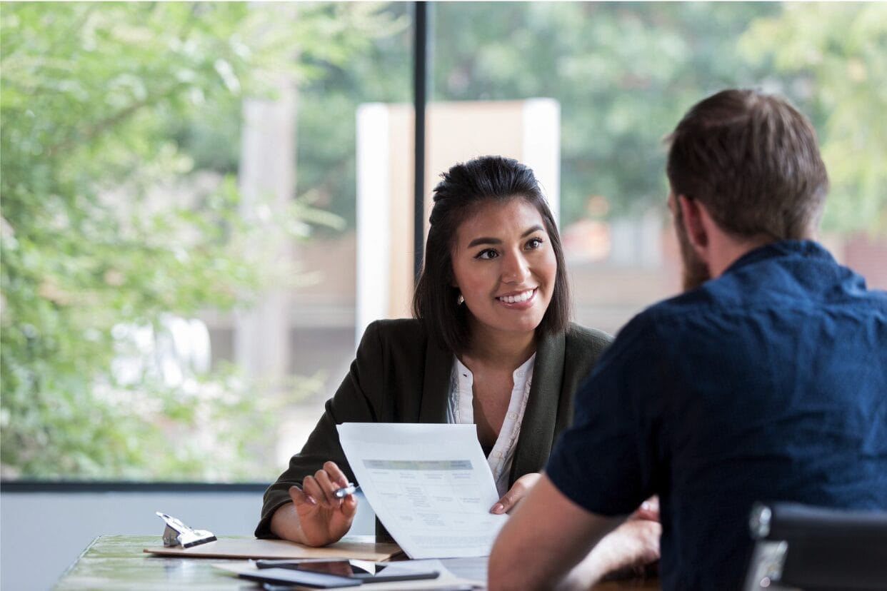 asian woman and client