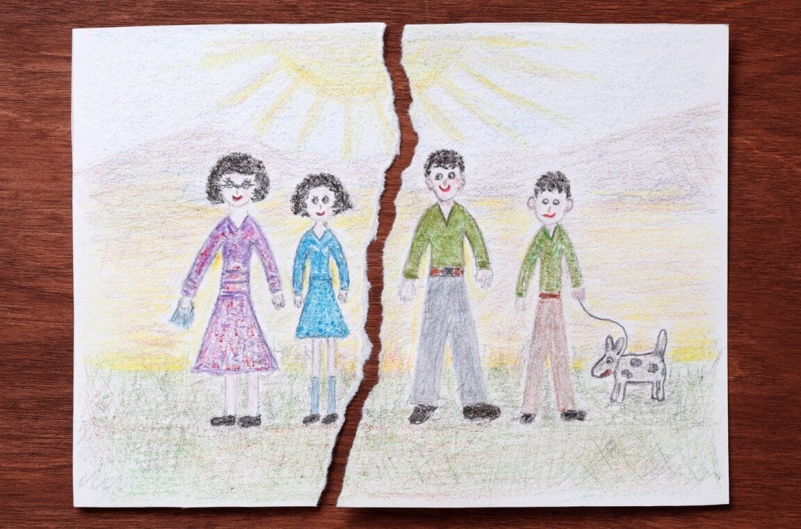 children image of family with rip in the middle