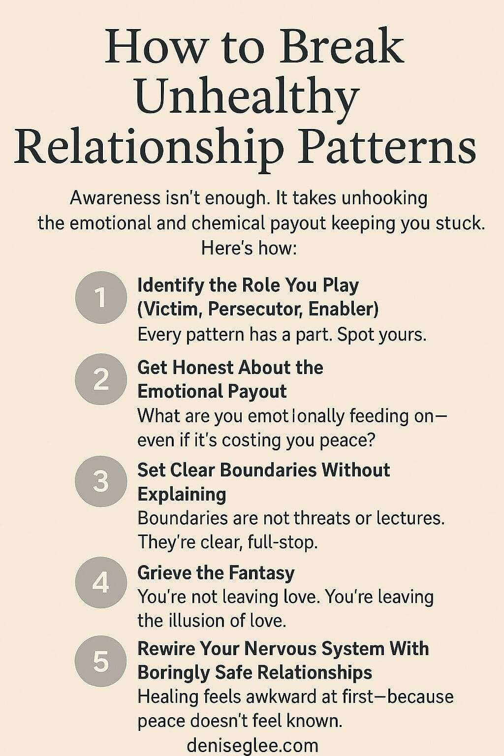 how to break unhealthy relationship patterns