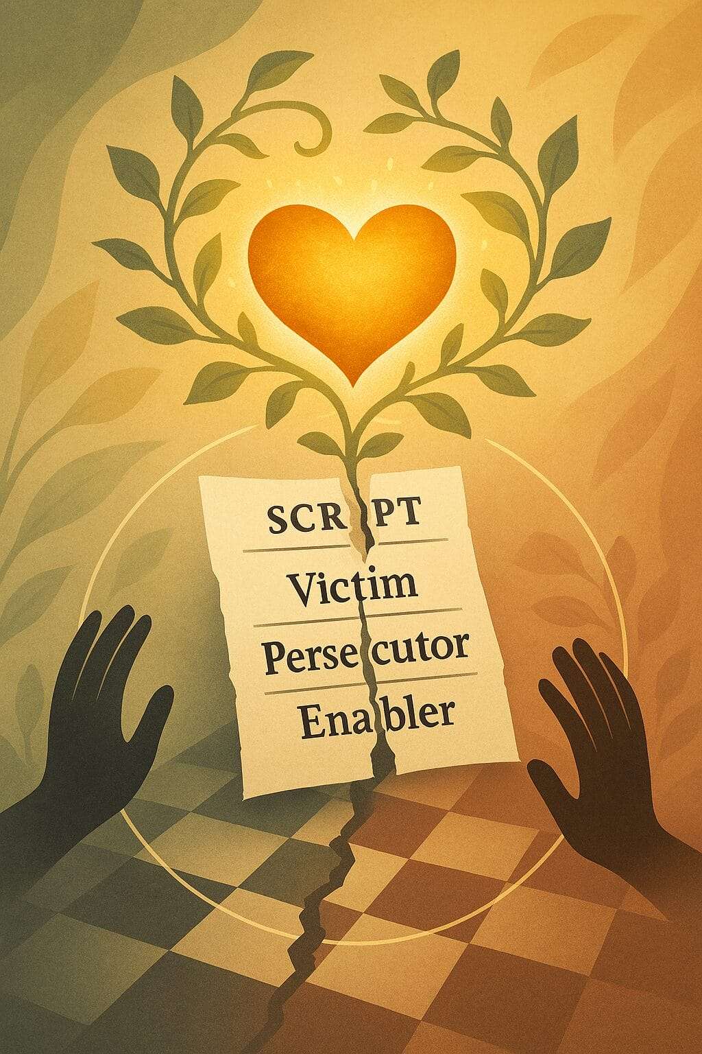 tearing up the script of victum, persecutor or enabler to shed from unhealthy relationship patterns