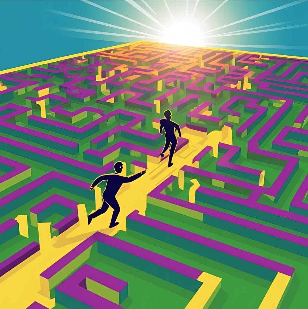 breaking free from avoiding running in a maze